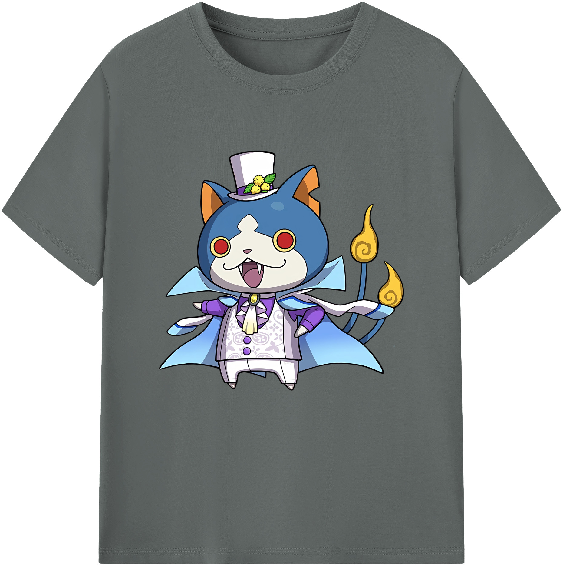 （画像用） 妖怪ウォッチ Yo-kai Watch 綿100％ メンズ半袖Tシャツ｜肌触りやわらか＆通気性